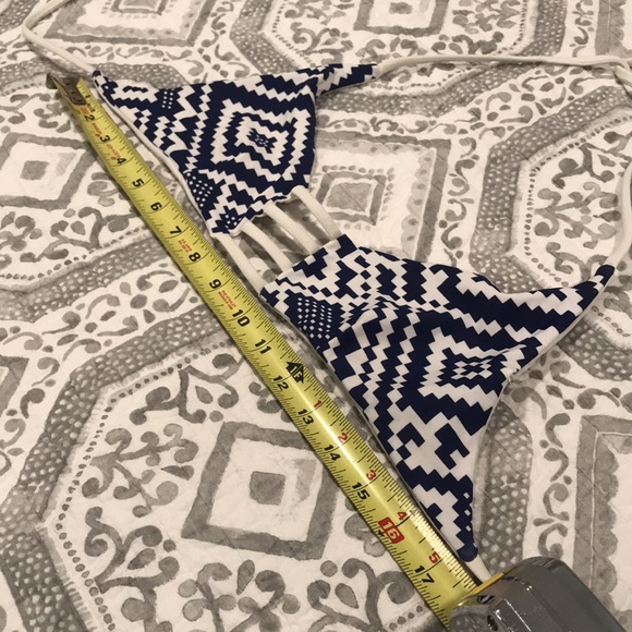 Navy and White Bikini - Picture 5 of 8